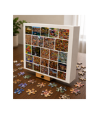 New Patented ROTATING Jigsaw Puzzle Box Top Holder – Solid Cherry Wood Edition