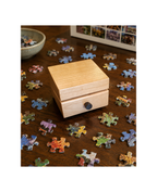 New Patented ROTATING Jigsaw Puzzle Box Top Holder – Solid Cherry Wood Edition